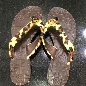 Textured Cheetah Print TORY BURCH SANDALS